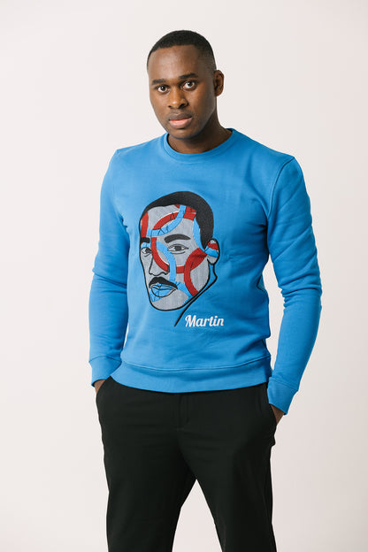 Sweat Martin LUTHER KING - Unisexe - Bleu