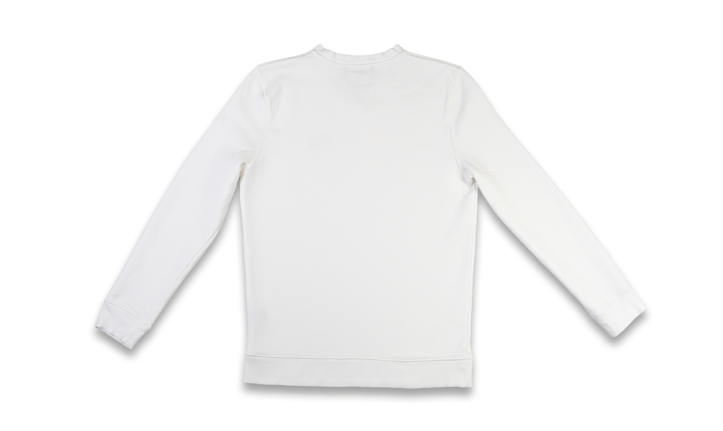 Sweat col V - Homme - Blanc