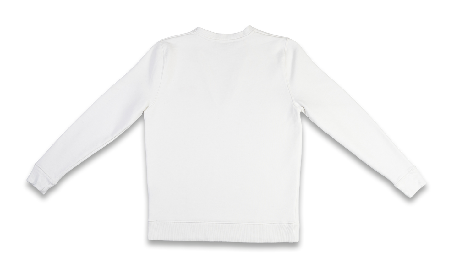 Sweat col V - Femme - Blanc