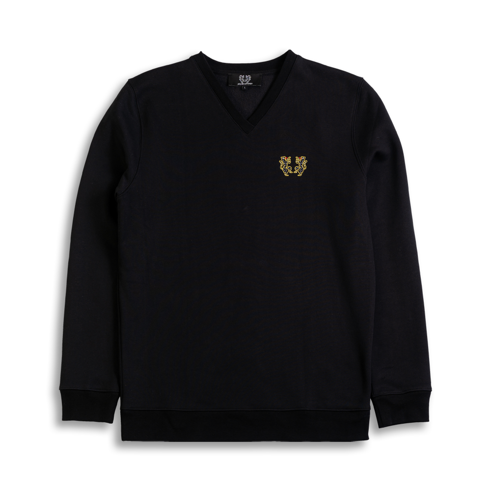 Sweat col V - Homme - Noir