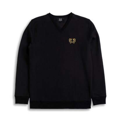 Sweat col V - Homme - Noir